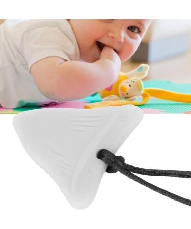 Children's Childhood Diseases Necklace & Baby Bite Ring - Toddler Chew Toy Gift (Deep White) | International Shipping - Buy Online on GoSupps.com
