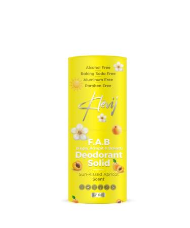 All Natural F.A.B. Deodorant - Sunkissed Apricot Scent | 1.7 oz Organic Aluminum-Free Deodorant for FUPA Armpit and Breast Areas