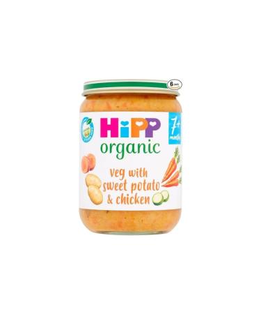 HiPP Organic Veg Sweet Potato and Chicken Baby Food Jar 7 Plus months (6 x 190g) 6 x 190g Veg Sweet Potato & Chicken 190g - Buy Online on GoSupps.com