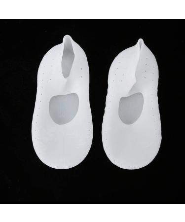 Silicone Socks for Cracked Feet - Moisturizing Protection Tool | Anti-Crack Care | Dry Skin Relief (M-White) - Buy Online on GoSupps.com