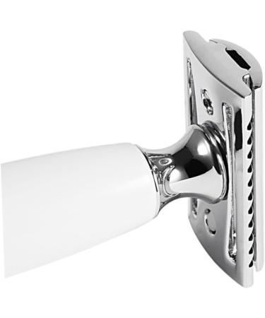 Beavorty Men's Long Grip Razor - Vintage Alloy Manual Shaver with Cooling Gel & Double Blade for Ultimate Shaving Experience - Buy Online on GoSupps.com