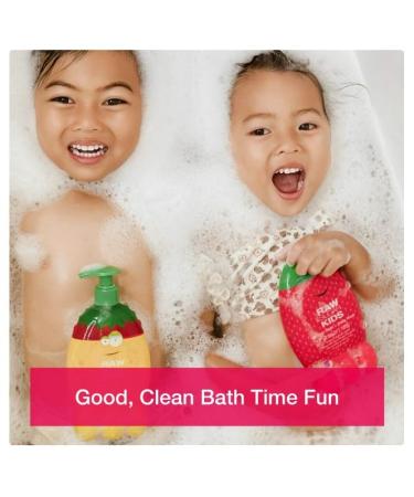 Raw Sugar Kids 2-in-1 Bubble Bath & Body Wash - Strawberry Vanilla 12 fl oz | Gentle Eco-Friendly Vegan Formula for Children - Buy Online on GoSupps.com