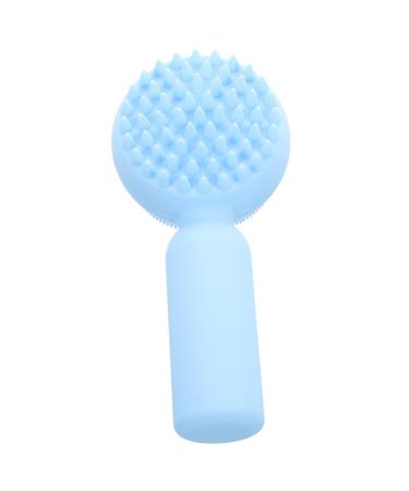 DRESSOOS Silicone Face Brush Silicone Facial Scrubber Exfoliating Face Scrubber Face Scrub Brush Face Exfoliator Face Exfoliating Brush Face Washing Brush Skincare Brush Silicone Scrubber 11x5cm Sky-blue
