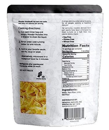 Wonder Noodles 2 Pack Keto Pasta - Zero Carb, Kosher Vegan Friendly Fettuccine (28 Oz.) - Buy Online on GoSupps.com