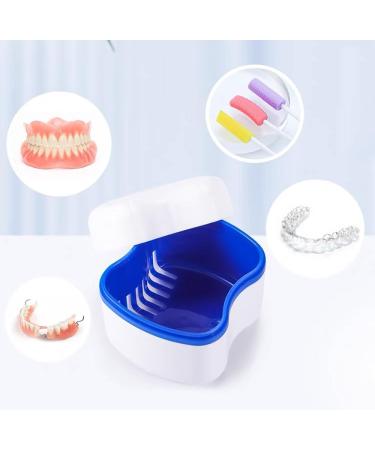 UQMIQURA 2-Piece Denture Bath Box | Secure & Clean Prosthesis Storage | Orthodontic Case for Effective Teeth Cleaning - Buy Online on GoSupps.com
