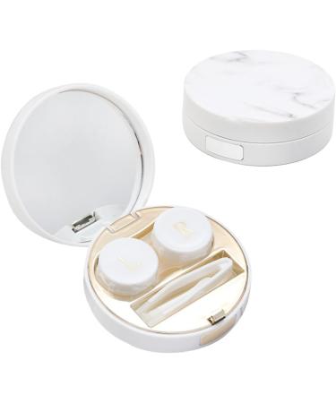 Partykindom 3 STK Contact Lens Case Organizer with Mirror - Travel-Friendly Marble Lens Holder & Etui - Buy Online on GoSupps.com