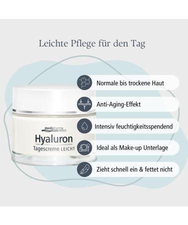 Dr Theiss Naturwaren Hyaluron day cream light with antiaging effect Medipharma Cosmetics 50 ml - Buy Online on GoSupps.com