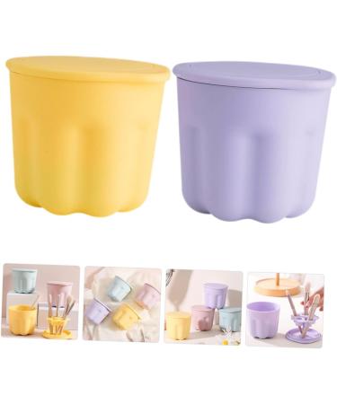 Housoutil 2 Sets Pp Washing Bowl Silicone Makeup Mat Silicone Brush Cleaning Pad Brush Cleaner Kit Makeup Tool Cleaner Beauty Brush Scrubber Bowl Beauty Tools Silica Gel Portable Washer 8.5x8CM As Shown - Buy Online on GoSupps.com