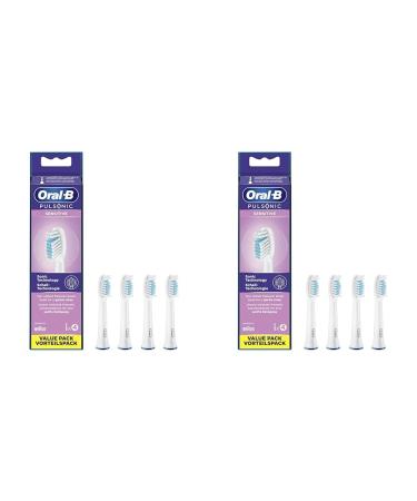 Oral-B Pulsonic sensitive plug brushes for sound toothbrushes 4 pieces toothbrush attachment for oral-B sound toothbrush (pack with 2) 4 pieces (2 pack)