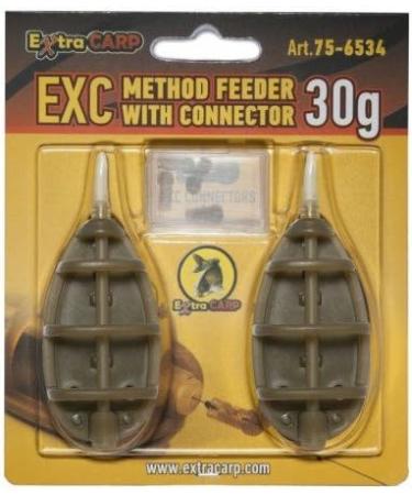 Extra Carp Method Feeder with Connector 50g - 10 Pcs Brown Feed Baskets for International Shipping - Buy Online on GoSupps.com