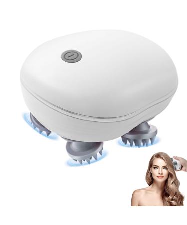 Electrical head massage device hand -held electrical massage device for dogs and cats with 4 kneading heads waterproof IPX6 interchangeable and portable cat massage device for muscle tension