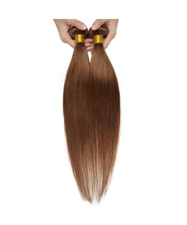 SEGO Brazilian Human Hair Bundles - 100% Virgin Straight Extensions 18 Light Brown Weave - Premium Real Hair - Buy Online on GoSupps.com