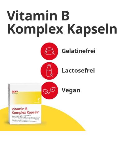 Apodiscounter Vitamin B Complex - 60 Vegan Capsules | All 8 B Vitamins for Optimal Health - Pharmacy Quality - Buy Online on GoSupps.com