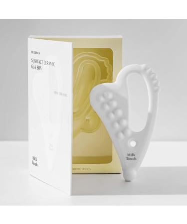 MILKTOUCH Slim Face Ceramic Gua Sha Tool for Lymphatic Drainage and Anti-Aging - Jawline Sculptor for Face, Eyes, Neck, and Body - Buy Online on GoSupps.com