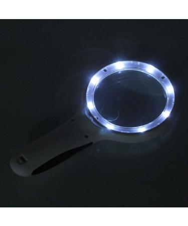 20 Times Handheld Reading Optical Magnifying Glass 8 LED Lights Old 90MM Large Lens 30 Times with Purple Light Made in China - Buy Online on GoSupps.com