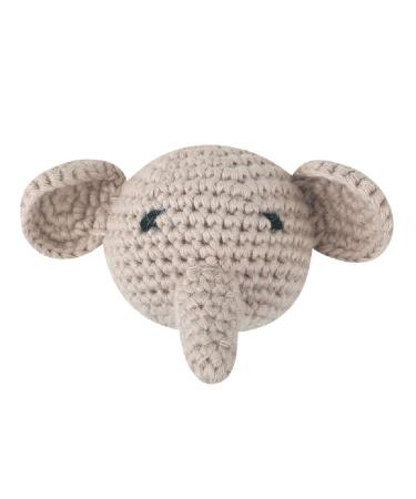 Improved crochet beads baby pacifier chain decorations DIY mini knitted elephant heads soft cotton PVC-free pacifier chain clip newborn