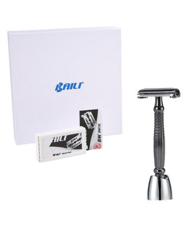 Beaupretty 1 set manual razor lip razor for the face of women safety razor made of stainless steel women's razor Face razor Bart Razor Barturier with base agate