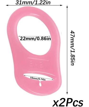 Lmyzcbzl Silicone Dummy Clips Adapter - 2 Pcs Pink Button Ring Pacifier Clip Adapter - Buy Online on GoSupps.com