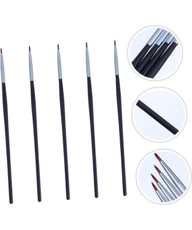 OHPHCALL 5pcs Fine Eyeliner Brush Lip Makeup Lipstick Applying Brushes Eye Liner Pens Fiber Black - Buy Online on GoSupps.com