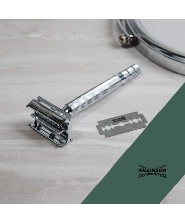 WILKINSON SWORD Double Edge Safety Razor with 5 Premium Stainless Steel Blades - Buy Online on GoSupps.com