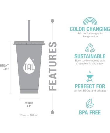 Color Changing Tumbler & Straw Set - Reusable (Solid) | Eco-Friendly Drinkware - Buy Online on GoSupps.com