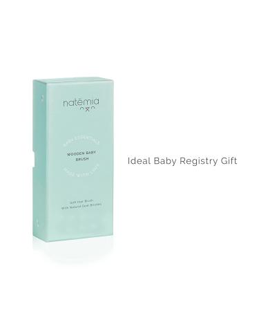 Natemia Wooden Baby Hair Brush for Newborns & Toddlers - Soft Bristles for Cradle Cap - Ideal Baby Registry Gift - Buy Online on GoSupps.com