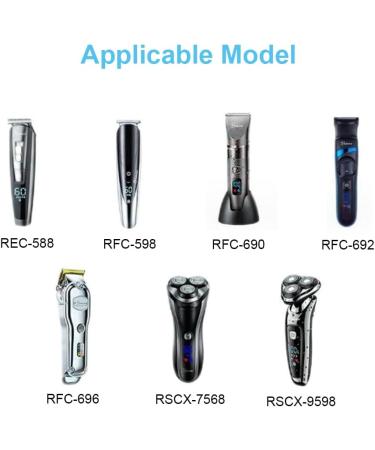 Vicloon Hatzker Razier Charging Cable - 5V Shaver & Beard Trimmer Charger for RFC-588 RFC-598 RFC-692 RFC-696 RSCX-7568 HAFTER - Fast International Shipping - Buy Online on GoSupps.com