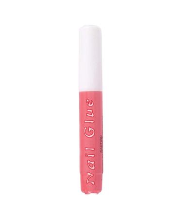 Obahdirry Women Beauty Mini Professional Nail False Art Decorate Tips Acrylic Glue White+Pink