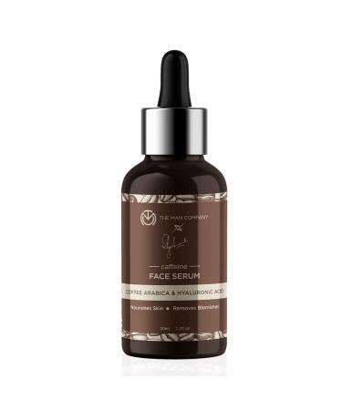 Caffeine Face Serum with Hyaluronic Acid & Vitamin E for Daily Skin Nourishment - 1.1 Fl Oz by The Man Company | Hydrating Face Serum for Dry Skin | Suitable for All Skin Types