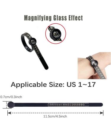 2-Pack Elfstone Ring Sizer: Reusable Finger Size Measuring Set (USA Rings Size) - Buy Online on GoSupps.com