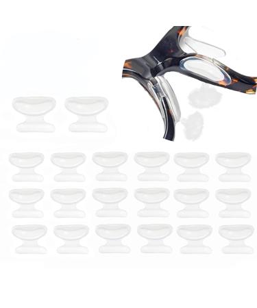 Airbag nose pads butterfly -shaped glasses nose pads slipproof nose pads comfortable air chamber nose pads thickness for full format glasses 10 pairs clear 2.5 mm white 2.5mm