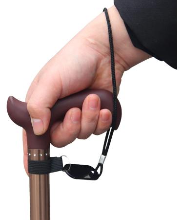 Walking Stick for Men Women with Heights 4'7" 6'1" Adjustable Lightweight Aluminum Walking Cane Ideal Daily Living Aid for Limited Mobility Red Brown Black (Red) (Brown) Wisdom - Buy Online on GoSupps.com