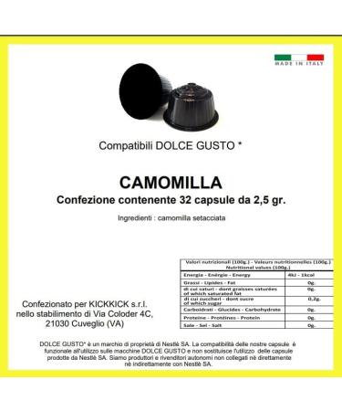Camomilla Capsules compatible with Nescaf Dolce Gusto (32 Capsules) - Buy Online on GoSupps.com