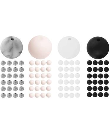 100 Pcs 9mm Round Silicone Beads Set for DIY Necklace Bracelet, Teething & Chewing Beads for Handicraft Jewelry - Buy Online on GoSupps.com