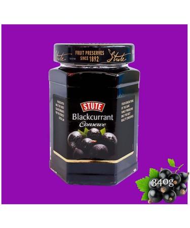 Stute 2 x 340g Blackcurrant Conserve With Welari Thank You Card Fruit Jam Toast Sandwich Sweet Fruit Spread Cake Pie Topping (680g) (2pack) - Buy Online on GoSupps.com