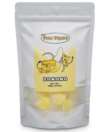 Special Flavors of Banana Hard Candy Fruit Flavoured Snacks Gourmet Gift for Special Occasions Individually Wrapped Candy to Share- 100g Banana Candy