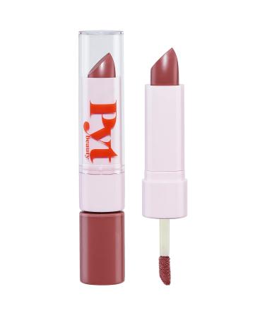PYT BEAUTY Lip Duo Berry Lipstick and Lip Gloss Hydrating Combo Hypoallergenic Vegan Makeup 1 Count