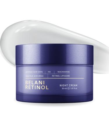 ABERA Belani Retinol Cream for Face Melasma Treatment Dark Spot Remover Reduce Fine Lines Anti-Wrinkle Anti-Aging Neck and D collet Night Cream For Women (1.01 Fl Oz) Belani01