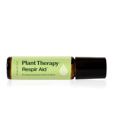 Plant Therapy Respir Aid Essential Oil Blend Pre-Diluted Roll-On 10 mL (1/3 oz) 100% Pure Essential Oils Aromatherapy Sinus Relief Congestion Relief
