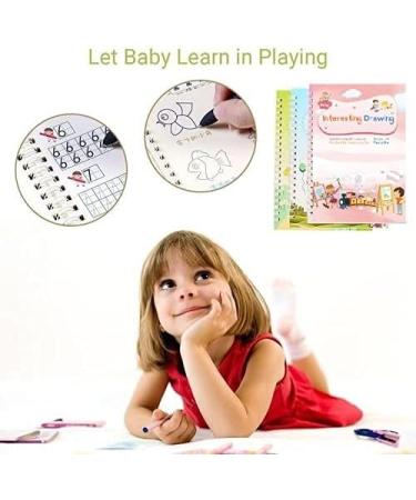 Magical Handwriting Workbooks Practice Copybook  Magic Calligraphy That Can Be Reused Handwriting Copybook Tracing Book (A4+Enlarged 4books+Pens) - Buy Online on GoSupps.com