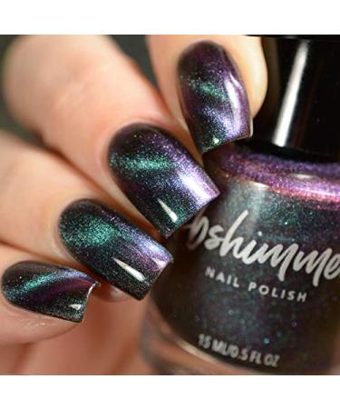 KBShimmer Spaced Out Multichrome Magnetic Nail Polish 0.5 oz Full Sized Bottle Black Purple Silver 0.51 Fl Oz (Pack of 1)