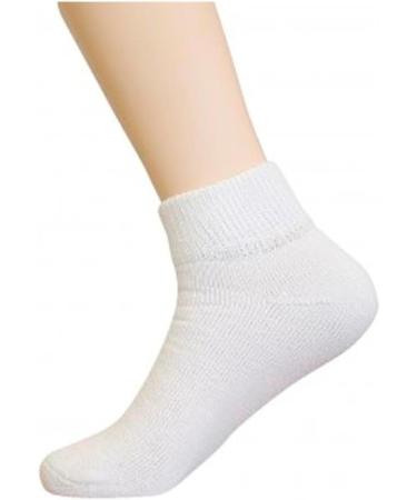 3 Pair Diabetic Ankle Circulatory Socks Men's Health Support Loose Fit White 10-13 - Buy Online on GoSupps.com