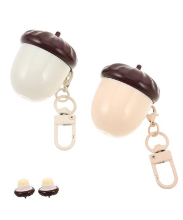 Anneome Anneome 2-Piece Chestnut Shaped Children's Lip Balm Moisturizing Formula for Sensitive Skin Portable for Home School Outdoor Use