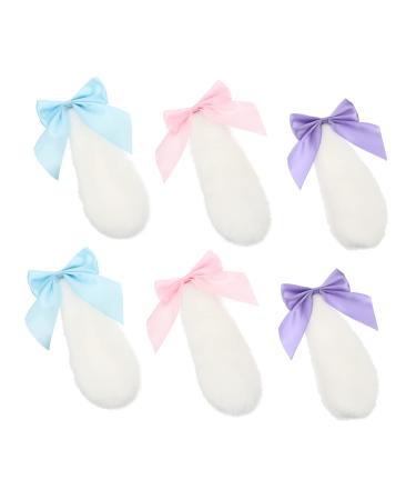 minkissy 9 Pairs Plush Rabbit Ear Hair Clip Kawaii Hair Clips Present Ribbon Rabbit Hair Barrettes Animal Ear Plush Barrettes Easter Bunny Clip Artificial Miss Dropshipping Bunny Girl