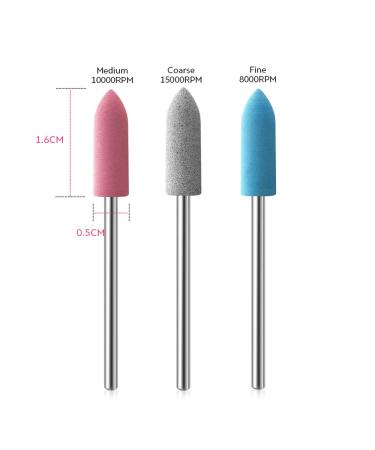 KADS 12X Silicone Nail Drill Bit 3/32 - Cuticle Clean File for Nail Art Manicure - Buy Online on GoSupps.com