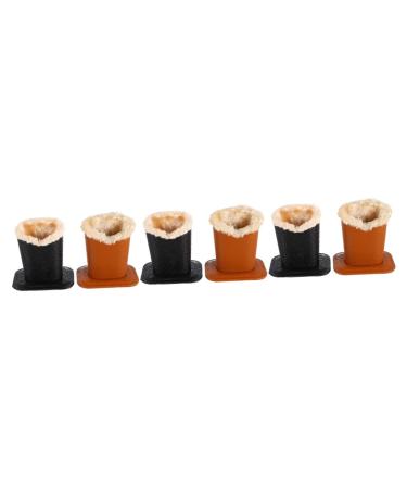 Alipis 6 pieces of glasses stand Sunglasses Glasses holder made of fabric glasses case for women glasses holder for the desk pen holder make-up brushwoman Miss Pl sch Multi-color yellow blackx3st 12.5x12x8.5cmx3pcs