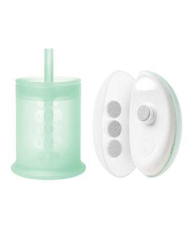 Olababy Silicone Training Cup with Straw Lid (Mint) + Baby Nail Trimmer Bundle