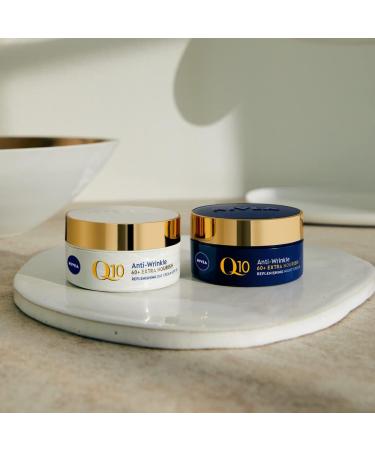 NIVEA Q10 Power 60+ Anti-Wrinkle Night Cream 50ml - Coenzyme Q10 Moisturizer for Women - Buy Online on GoSupps.com