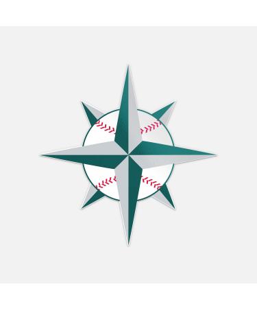 Seattle Sport Ball Round Mariner Star Baseball Symbol Bumper Decal Vinyl Sticker 5'' X 5''