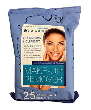 Makeup Remover Nu-pore Cleansing and Moisturizing Wet 25 Towelettes (Lot of 1)